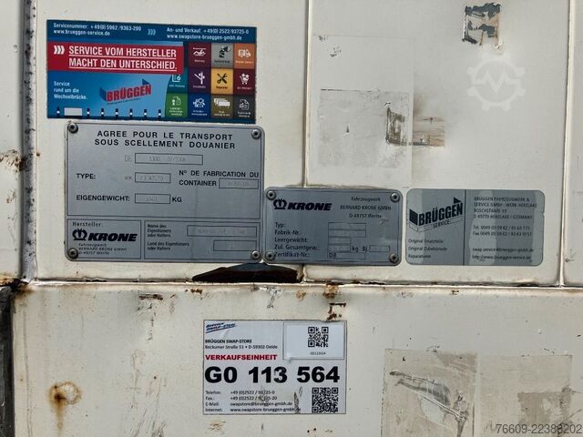 Swap body trailer KRONE Wechselbrücke Koffer