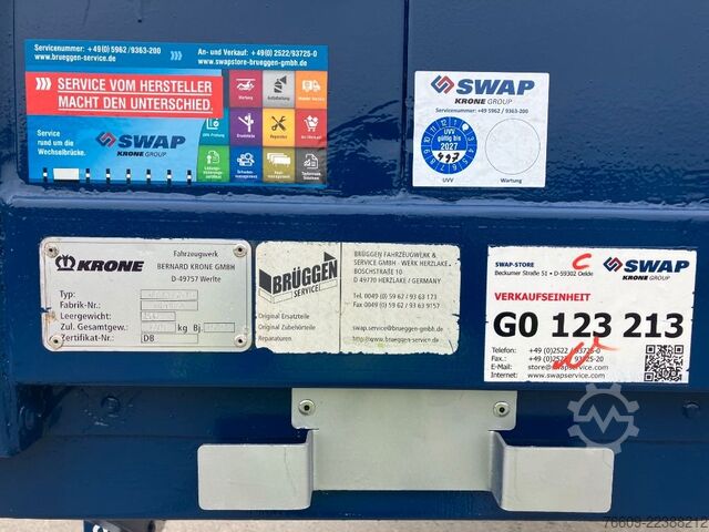 Swap body trailer KRONE Wechselbrücke Plane