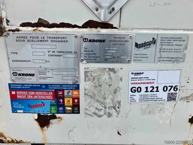 Swap body trailer KRONE Wechselbrücke Koffer