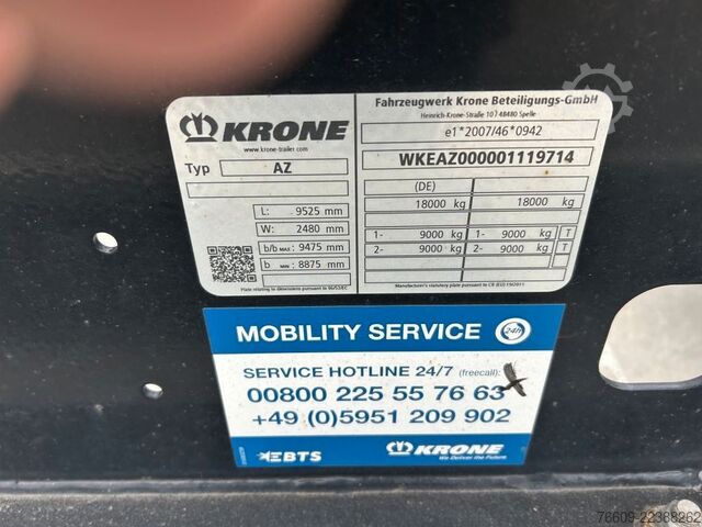 Swap chassis trailer KRONE 2 Achswechselfahrgestell, Typ: MAXI AZW 18 eL3B7