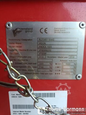 Hay technology Vicon ANDEX 1505