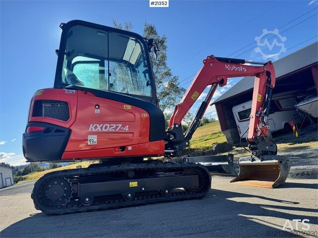 Minibagger Kubota KX027-4 Mini Excavator w/ 2 buckets. 130 hours!