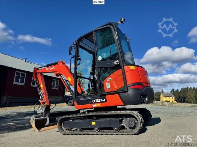 Minibagger Kubota KX027-4 Mini Excavator w/ 2 buckets. 130 hours!
