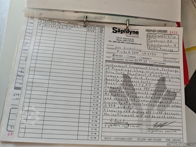 Affinity binding Analyser SAPIDYNE KinExA 3200