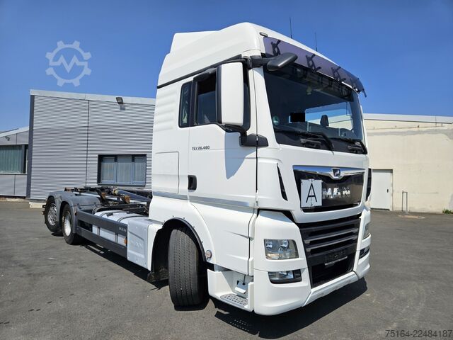 Roll-off tipper truck MAN TGX 26.460 BL 6x2 Nachlauflenkachse