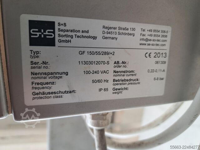 NF/FE separation S&S Maschinenbau GF 150/55/289/+2