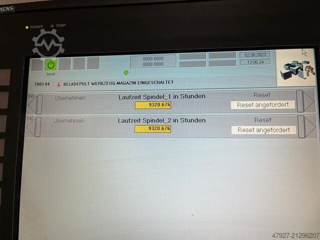 Horizontales Fräs- und Bohrzentrum SW Schwäbische Werkzeugmaschinen GmbH BA 600 2-CNC, 2-spindlig