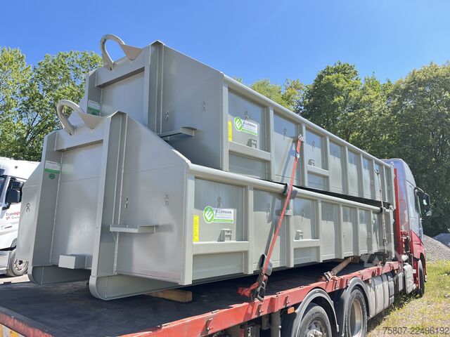 Abrollcontainer 11 kbm 6m Verzurrösen Ellermann 11 kbm Pendelklappe