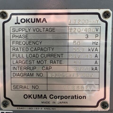 CNC-Drehmaschine OKUMA LT 200-MY