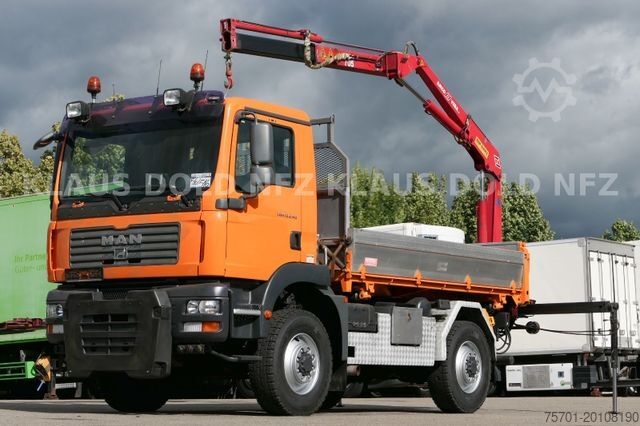 Truck mounted crane MAN TGM 13.240 Zweiseitenkipper Kran 4x4 Kamera