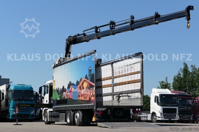 Truck mounted crane MAN TGS 26.440 Pritsche Kran HIAB Funk Retarder E6