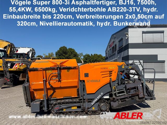 Tracked paver Vögele Super 800-3i