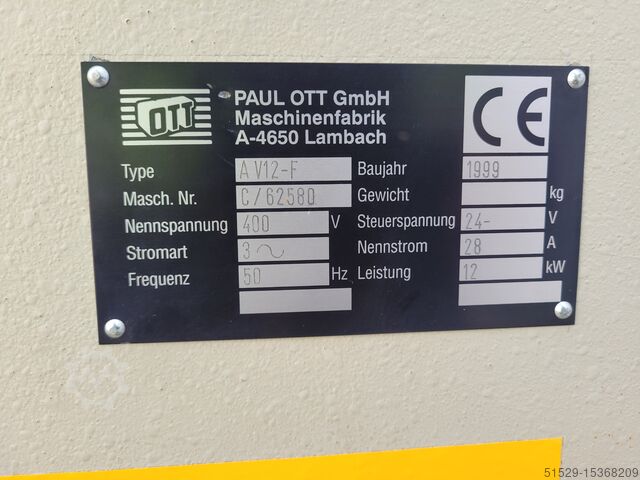 Edge banding machine Ott AV 12F