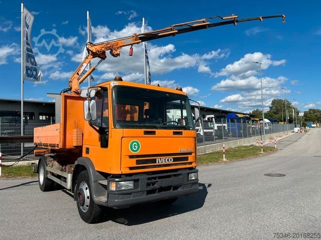Roll-off tipper truck IVECO ML 120E18 Abrollkipper/Kran-Mulde/Funk/Seilwinde