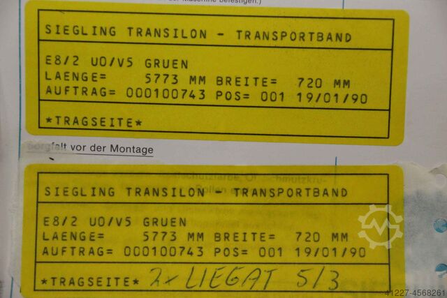 Förderbandgurt Breite 720 mm 2 Stück Siegling Transilon E8/2 UO/V5