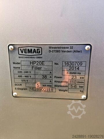 Füllmaschine VEMAGHP20E, Bäckereimodell Vemag HP20E