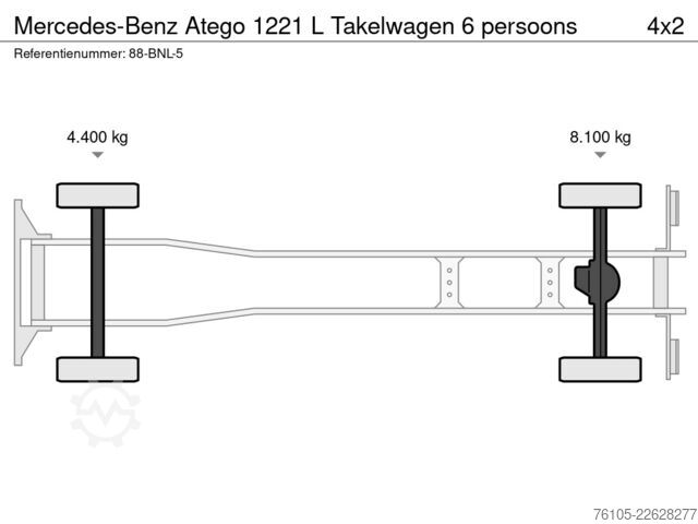 Recovery vehicle Mercedes-Benz Atego 1221 L Takelwagen 6 persoons