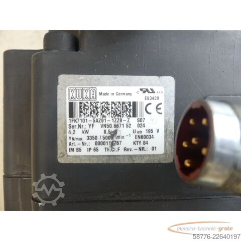 Steuerung KUKA 1FK7101-5AZ91-1ZZ9-Z S07 Servomotor SN: YFVN50667152024