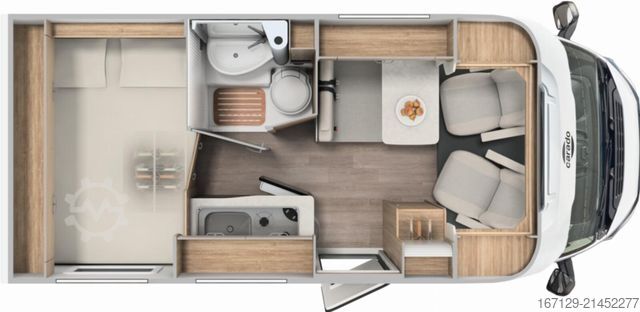Semi-integrated camper CARADO V V132 pro+ / Automatik / TV Paket / 6E Heizung
