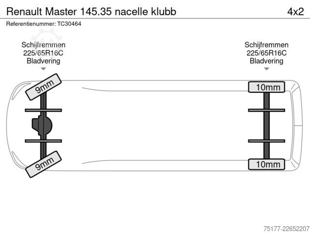 Lifting platform Renault Master 145.35 nacelle klubb