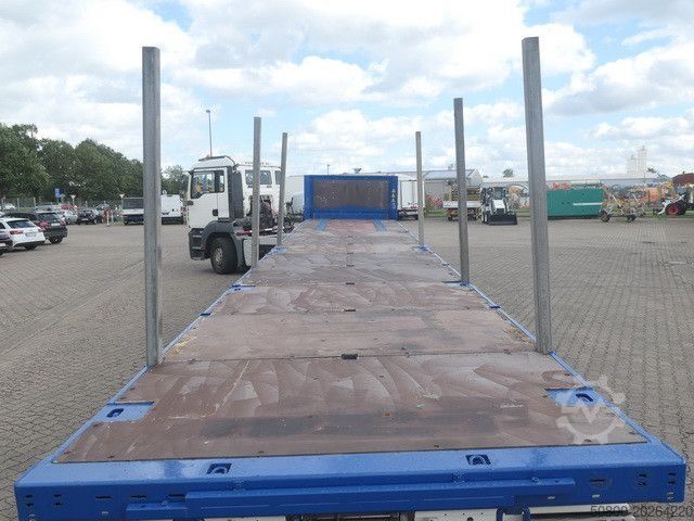 Working platform semitrailer KRONE SD, Containerverschlüsse, Luft-Lift, BPW, Rungen