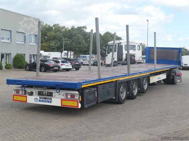 Open semitrailer KRONE SD, Containerverschlüsse, Luft-Lift, BPW, Rungen