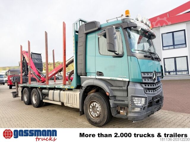 Logging truck Mercedes-Benz Arocs 2648 6x4 mit Heckkran Epsilon M12Z83,