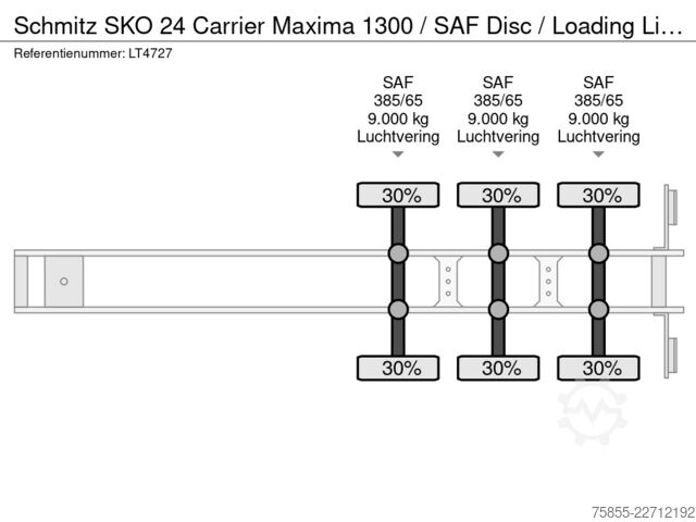 Kühl-/Tiefkühltransport Schmitz SKO 24 Carrier Maxima 1300 / SAF Disc / Loading...
