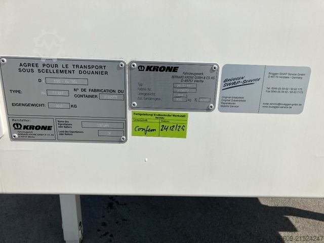 Anhänger-Wechselpritsche KRONE Wechselbrücke Koffer