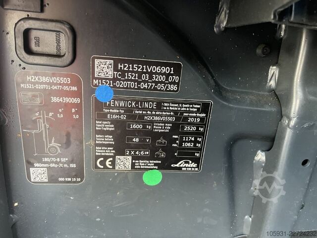 Elektro 3 Rad-Stapler Linde E16H-02