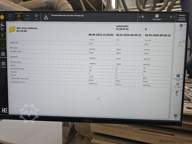 Horizontal panel saw with pressure beam HOMAG SAWTEQ B-200 optimat