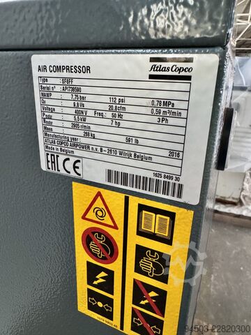 Schraubenkompressor ölfrei Atlas Copco SF6FF