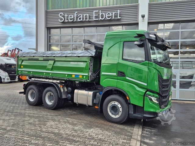 Dreiseitenkipper LKW IVECO AS300X58Z HR ON+ Meiller Bordmatic AHK Intarder