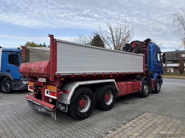 Kipper LKW Scania R580 8X4 Kipper Kran HIAB 244-5