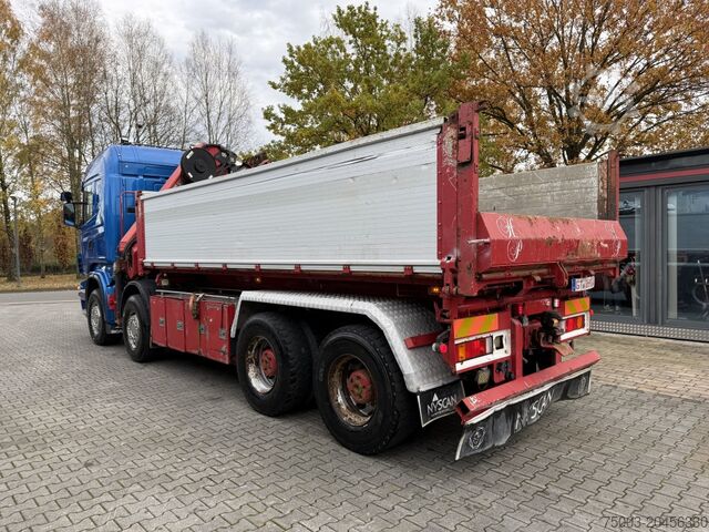Kipper LKW Scania R580 8X4 Kipper Kran HIAB 244-5