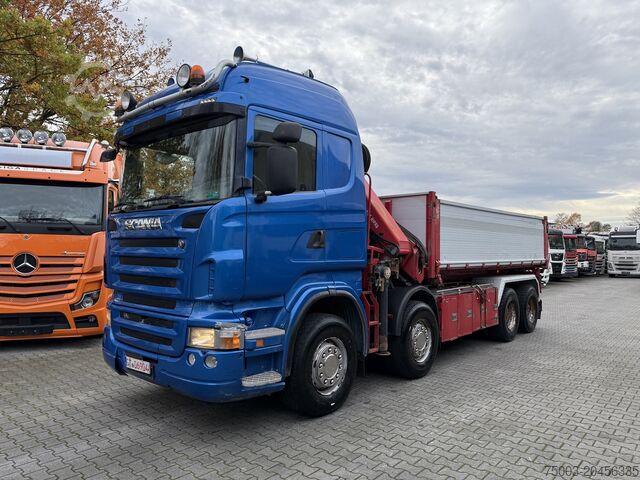 Autokran Scania R580 8X4 Kipper Kran HIAB 244-5