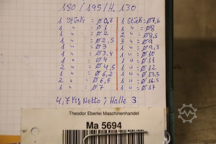 Spannzangenhülsen 27 Stück unbekannt Ø 0,7 - 17 mm