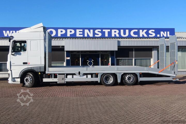 Autotransporter DAF XF 450 6x2 Oprijwagen vloerhoogte 100 cm + 2x  ...