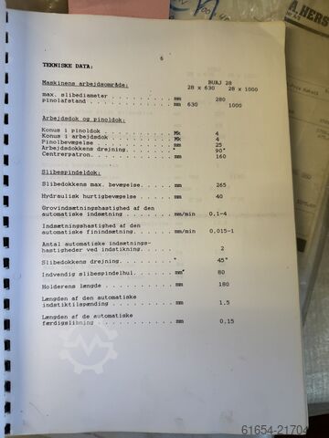 Gebrauchte Rundschleifmaschine Fabrikat TOS, Modell BUAJ 28x1000 TOS BUAJ 28x1000