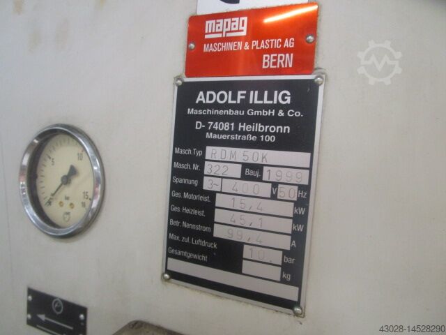 THERMOFORMMASCHINE ILLIG RDM K 50 & GREINER STAPELUNG