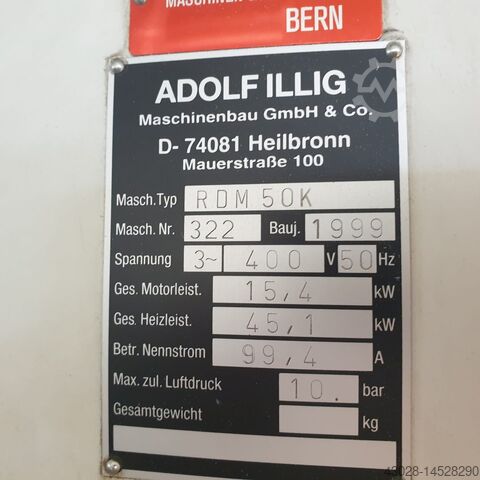 THERMOFORMMASCHINE ILLIG RDM K 50 & GREINER STAPELUNG