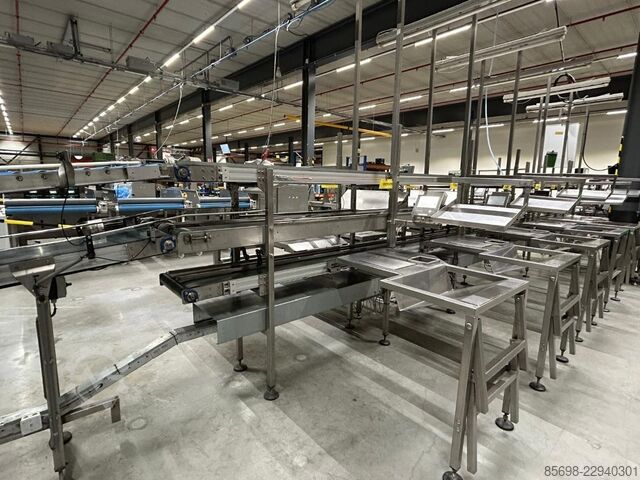 ACB combi conveyor 860 cm with 12 working tables ACB combi