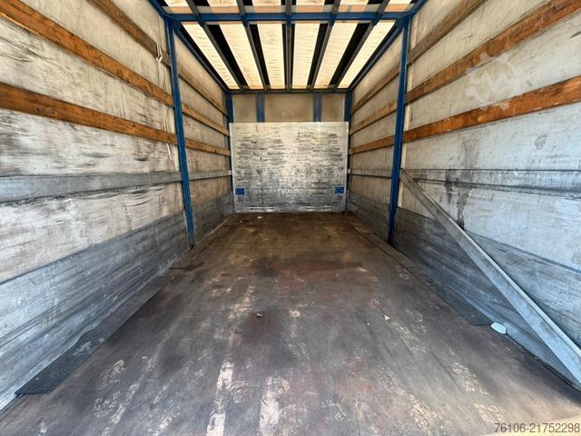 Flatbed truck with tarp DAF LF 12.230 Pritsche Plane +Ladebordwand