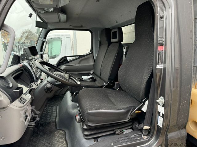 Flatbed truck with tarp FUSO Canter 9C18 Pritsche Plane mit Ladebordwand *Ahk