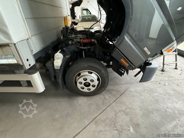Flatbed truck with tarp FUSO Canter 9C18 Pritsche Plane mit Ladebordwand *Ahk