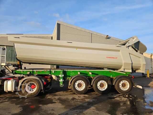 Kipper Auflieger Schwarzmüller SK Stahlrundmulde m. hydr. Heckklappe