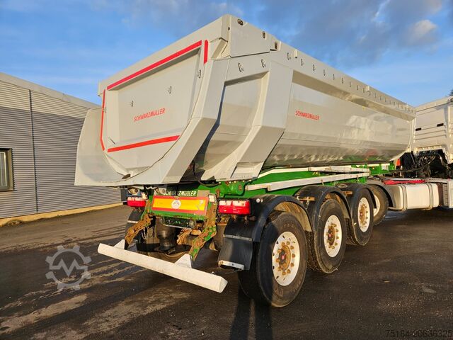 Kipper Auflieger Schwarzmüller SK Stahlrundmulde m. hydr. Heckklappe