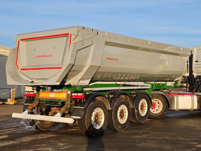 Kipper Auflieger Schwarzmüller SK Stahlrundmulde m. hydr. Heckklappe