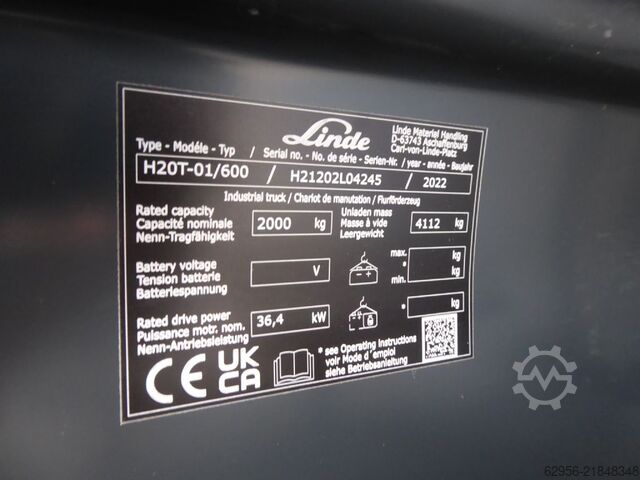 LPG Forklifts Linde H20T-01/600