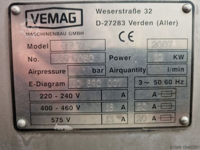 Meat processing machine Vemag HP7E
